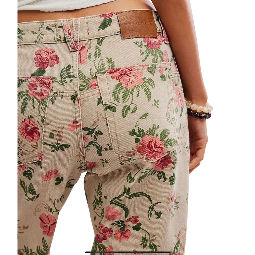 We The Free Deep Trance Printed Crop Jeans in Wallpaper Floral Sz 28 NWT $128R - Picture 6 of 8